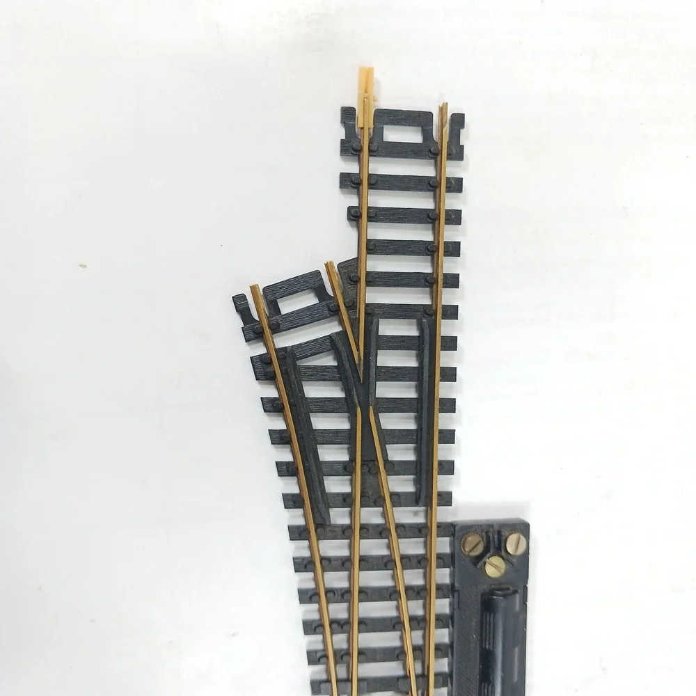 Set 2 Atlas HO Scale Snap-Switch Left Hand Remote Control Turnout Brass Rail USA